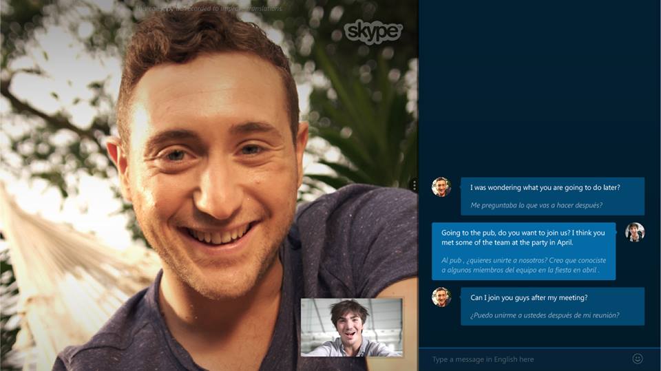 Skype permite ver los textos traducidos al idioma deseado