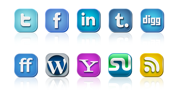 Algunos logotipos en Social Media