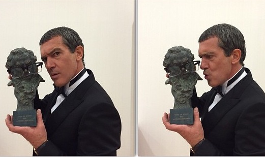 Antonio Banderas con el Goya