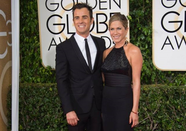 Justin Theroux y Jennifer Aniston en los Golden Globes