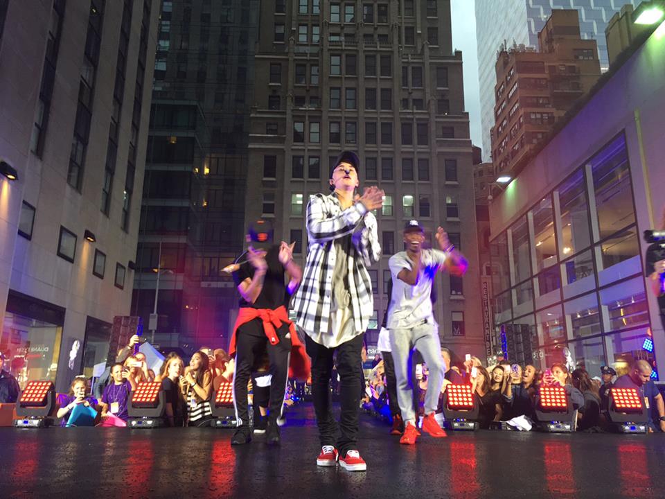 Justin Bieber en la plaza Rockefeller