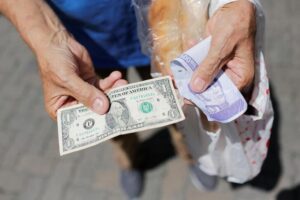 monedas: dólar y bolívar