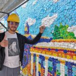 Venezolano Oscar Olivares compone en Italia un enorme ‘eco-mural’