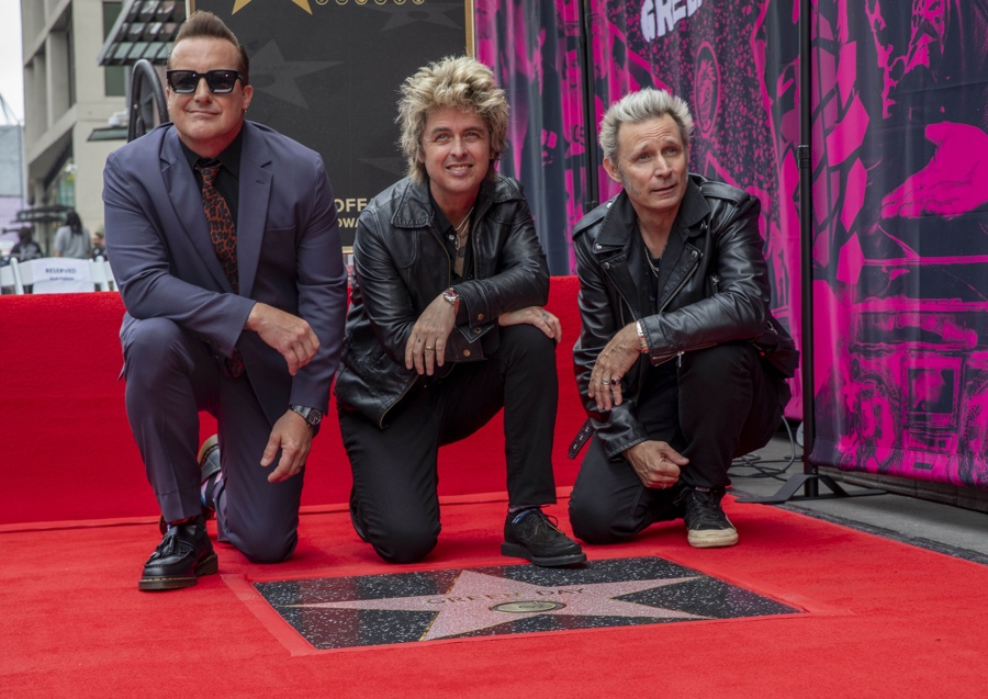 Green Day recibió su estrella en el Paseo de la Fama