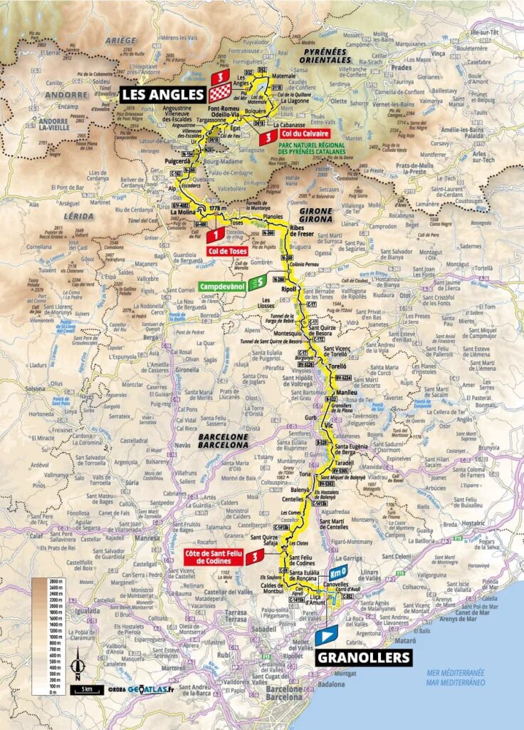 itinerario tour de francia espana etapa 3
