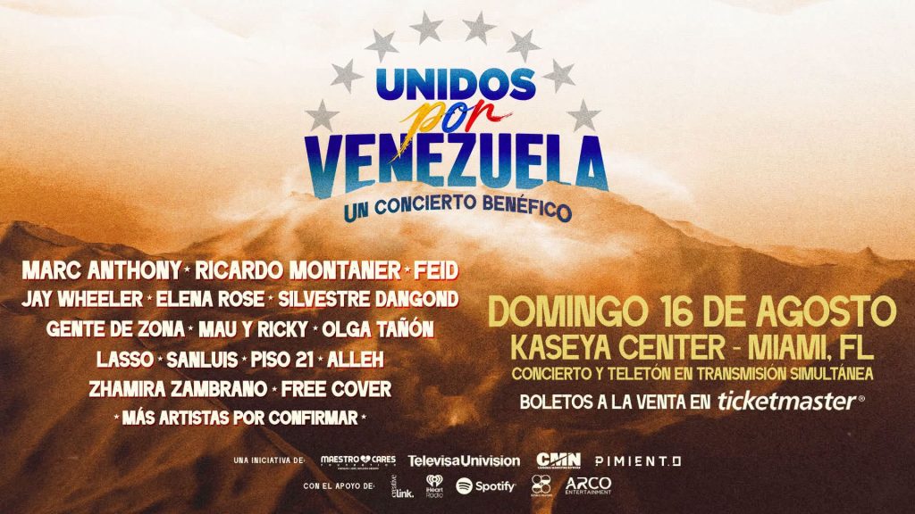 Marc Anthony y Ricardo Montaner encabezan concierto benéfico por Venezuela